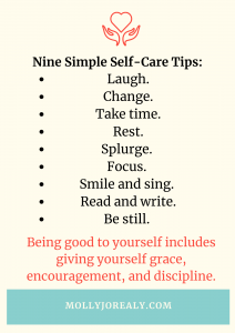 Molly Jo's Journals: Nine Simple Self-Care Tips